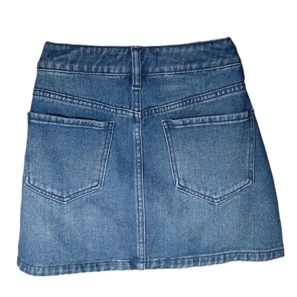 Pacsun jean skirt with patches 24